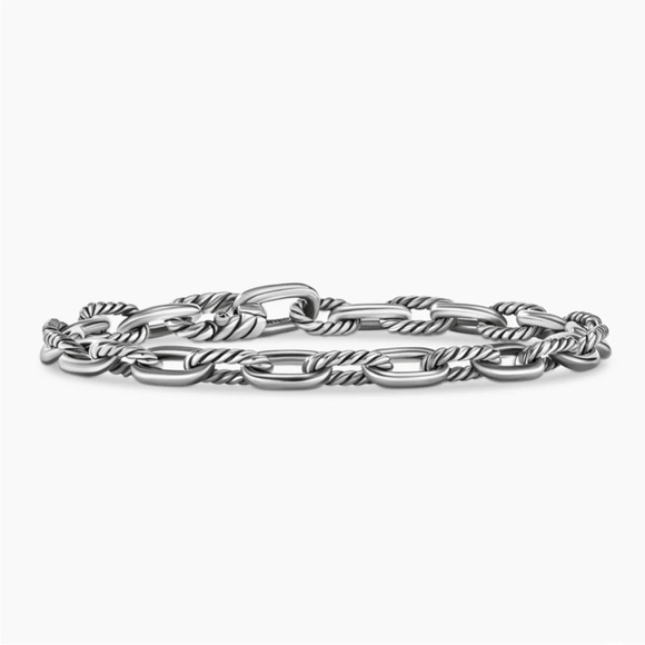 David Yurman Madison Chain Silver Bracelet 5.5mm Size Medium - Picture 4 of 12